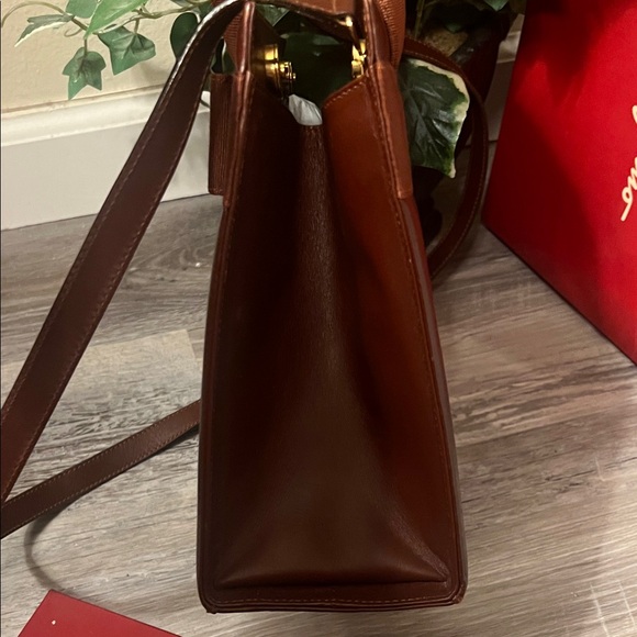 SOLD Two way pre-loved Salvatore Ferragamo Brown Leather with matching Wallet - Picture 5 of 16